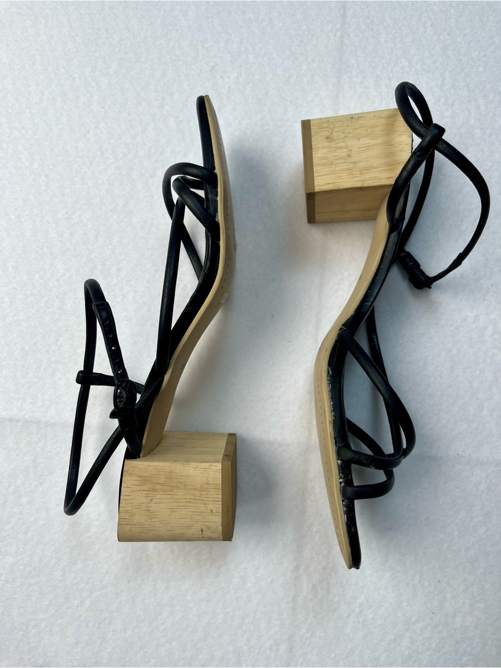 Dolce Vita Leather Zayla Wooden Block Heel Strappy Sandals size 8 - Picture 16 of 16